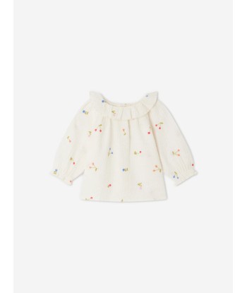 Bonpoint Baby Girls Dolci Blouse in White la colonne vertébrale