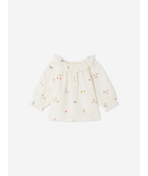 Bonpoint Baby Girls Dolci Blouse in White la colonne vertébrale