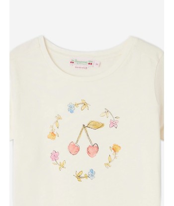 Bonpoint Girls Alcala T-Shirt in Ivory Fin de série