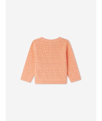 Bonpoint Baby Girls Clayel Cardigan in Orange Livraison rapide