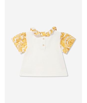 Versace Baby Girls Barocco Logo T-Shirt in White Comment ça marche