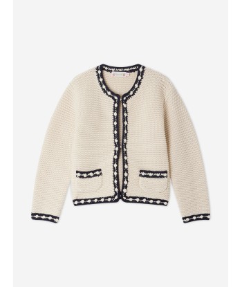 Bonpoint Girls Fanette Cardigan in Ivory vente chaude votre 