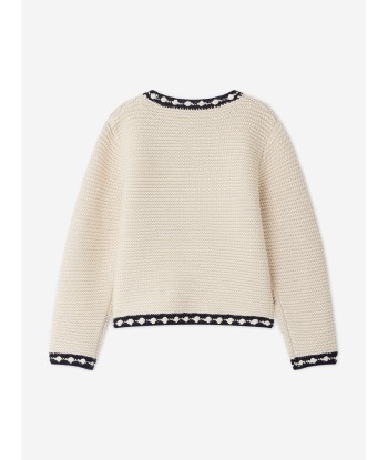 Bonpoint Girls Fanette Cardigan in Ivory vente chaude votre 