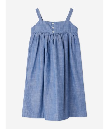 Bonpoint Girls Fedora Pinafore Dress in Blue Toutes les collections ici