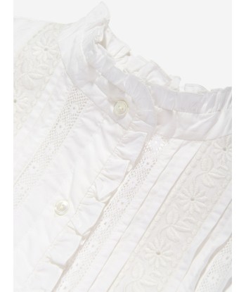 Bonpoint Girls Freedom Blouse in White meilleur choix