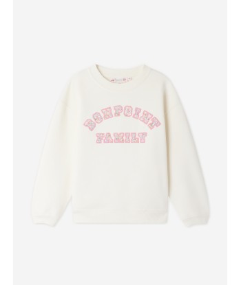 Bonpoint Girls Fleurette Sweatshirt in Ivory ouvre sa boutique