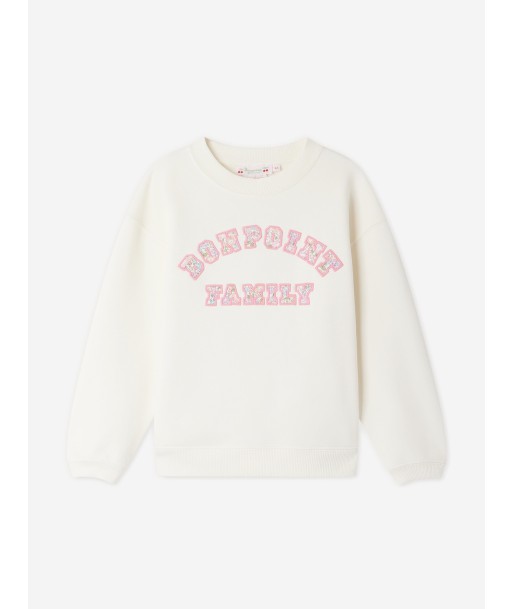 Bonpoint Girls Fleurette Sweatshirt in Ivory ouvre sa boutique