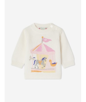 Bonpoint Baby Girls Almire Cashmere Jumper in Ivory soldes