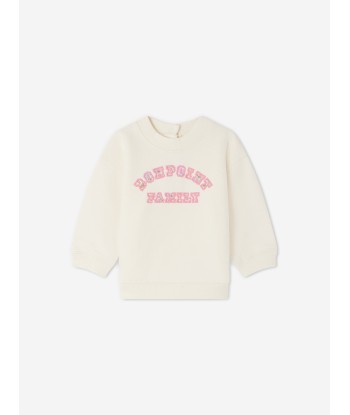 Bonpoint Baby Girls Dahlia Sweatshirt in Ivory Fin de série