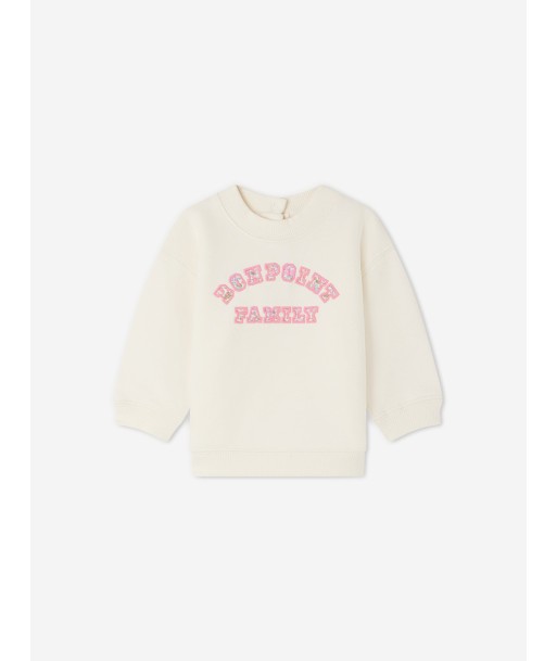 Bonpoint Baby Girls Dahlia Sweatshirt in Ivory Fin de série