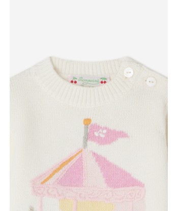 Bonpoint Baby Girls Almire Cashmere Jumper in Ivory soldes