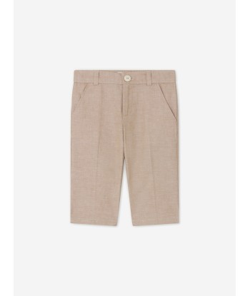 Bonpoint Baby Boys Linen Decibel Suit Trousers in Brown vente chaude votre 