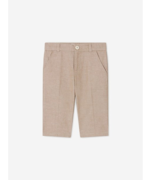 Bonpoint Baby Boys Linen Decibel Suit Trousers in Brown vente chaude votre 