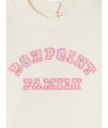 Bonpoint Baby Girls Dahlia Sweatshirt in Ivory Fin de série