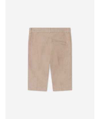 Bonpoint Baby Boys Linen Decibel Suit Trousers in Brown vente chaude votre 