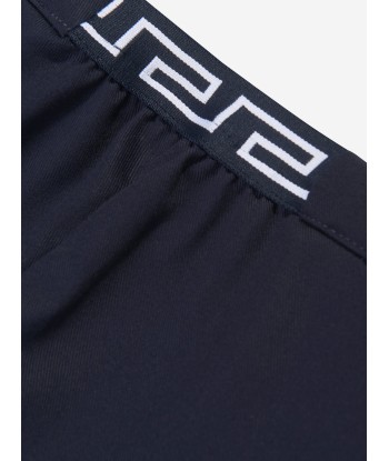 Versace Baby Girls Gabardine Shorts in Navy soldes