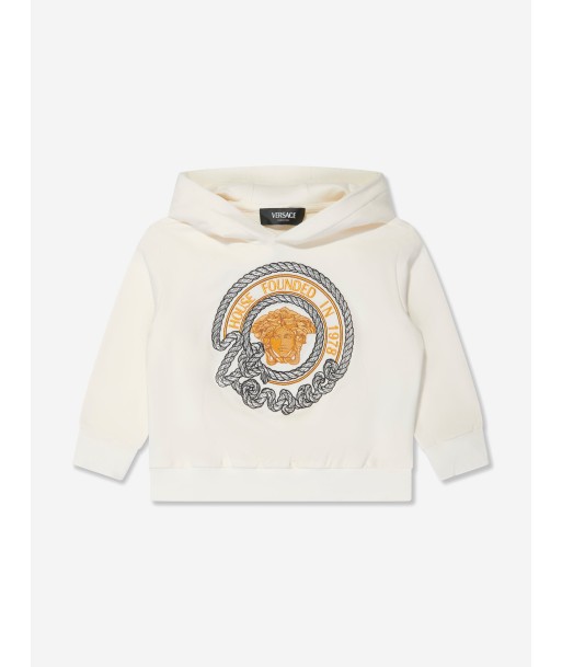 Versace Baby Boys Nautical Medusa Hoodie in White commande en ligne