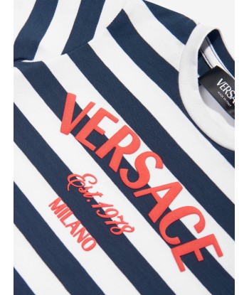 Versace Baby Girls Nautical Striped Dress in Navy ou a consommer sur place