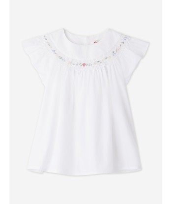 Bonpoint Girls Fillys Blouse in White la colonne vertébrale