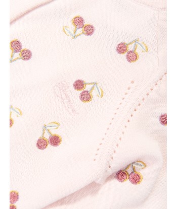 Bonpoint Girls Aizoon Cardigan in Pink solde