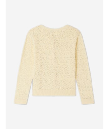 Bonpoint Girls Cherry Cardigan in Yellow l'achat 