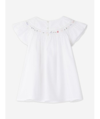 Bonpoint Girls Fillys Blouse in White la colonne vertébrale