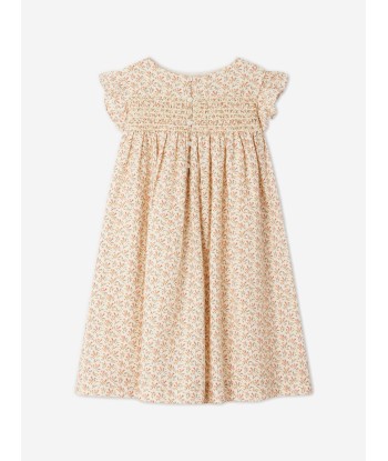 Bonpoint Girls Colombine Floral Dress in Beige pas chere