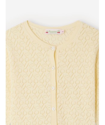 Bonpoint Girls Cherry Cardigan in Yellow l'achat 