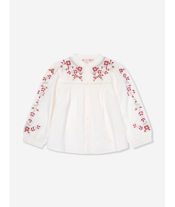 Bonpoint Girls Fifi Blouse in Ivory le des métaux précieux