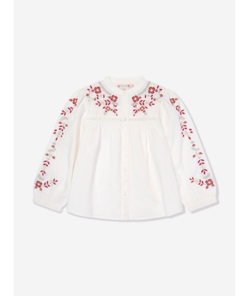 Bonpoint Girls Fifi Blouse in Ivory le des métaux précieux