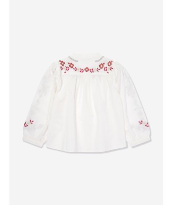 Bonpoint Girls Fifi Blouse in Ivory le des métaux précieux