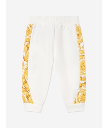 Versace Baby Barocco Logo Joggers in White la livraison gratuite