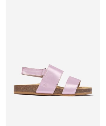 Bonpoint Girls Agostino Leather Sandals in Pink Paris Déstockage Promo