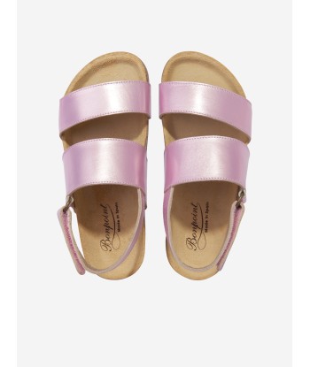 Bonpoint Girls Agostino Leather Sandals in Pink Paris Déstockage Promo