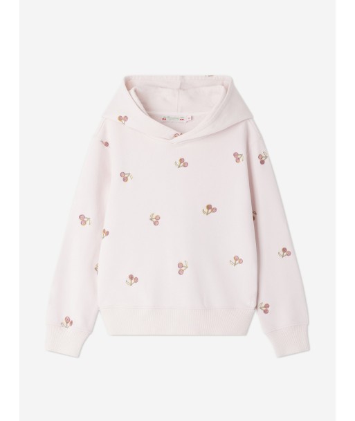 Bonpoint Girls Tita Hoodie in Pink rembourrage situé sous