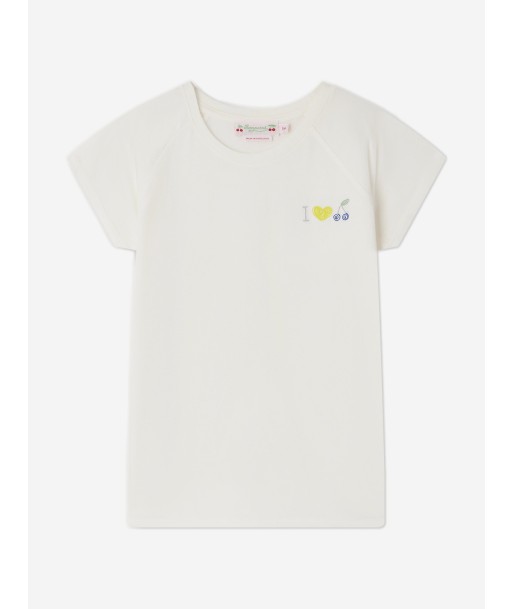 Bonpoint Girls Asmae T-Shirt in White hantent personnes