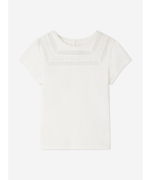 Bonpoint Girls Fina T-Shirt in White outlet