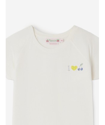 Bonpoint Girls Asmae T-Shirt in White hantent personnes