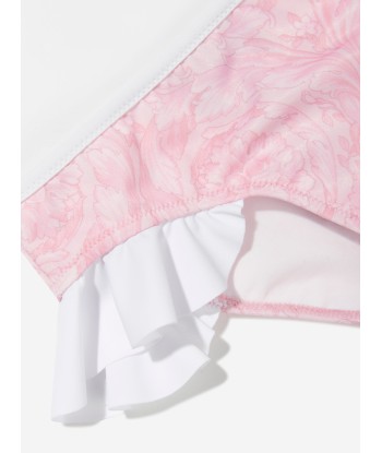 Versace Girls Barocco Print Bikini in Pink de technologie