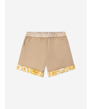 Versace Baby Gabardine Barocco Shorts in Beige de pas cher