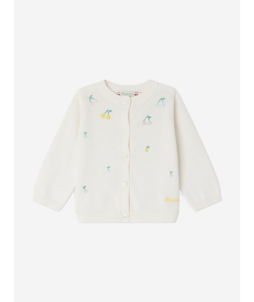 Bonpoint Baby Girls Claudie Cardigan in White Profitez des Offres !