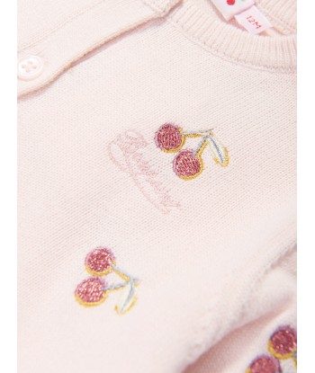 Bonpoint Baby Girls Claudie Cardigan in Pink Dans la société mordern