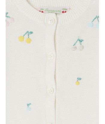 Bonpoint Baby Girls Claudie Cardigan in White Profitez des Offres !