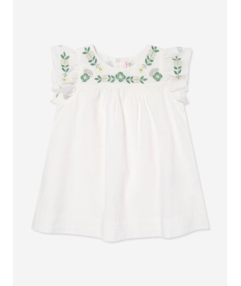 Bonpoint Baby Girls Laurie Dress in White Amélioration de cerveau avec