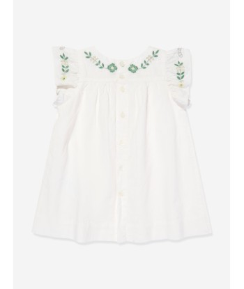 Bonpoint Baby Girls Laurie Dress in White Amélioration de cerveau avec