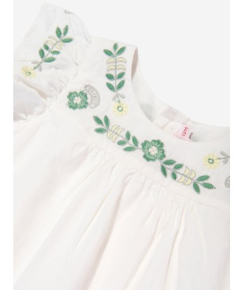 Bonpoint Baby Girls Laurie Dress in White Amélioration de cerveau avec