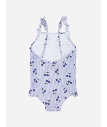 Bonpoint Baby Girls Cecilia Swimming Costume in White de pas cher