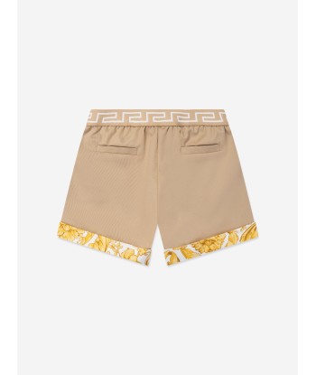 Versace Baby Gabardine Barocco Shorts in Beige de pas cher