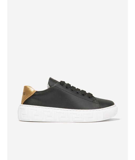 Versace Kids Greca Logo Trainers in Black Faites des économies