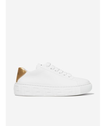 Versace Kids Greca Logo Trainers in White En savoir plus